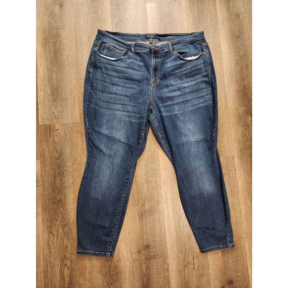 Judy blue Relaxed Fit size 24W (42×28) dark wash stretch denim 5 pocket - Picture 1 of 9